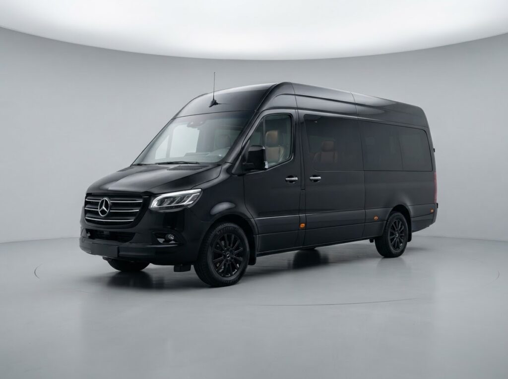 Black Car Premium Executive Sprinter Van for corporate group transportation.